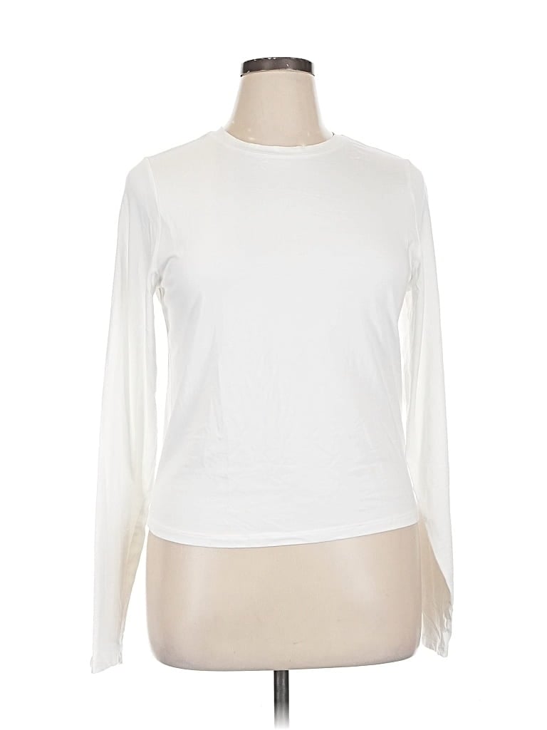Pre-owned Old Navy Long Sleeve T-shirt In White