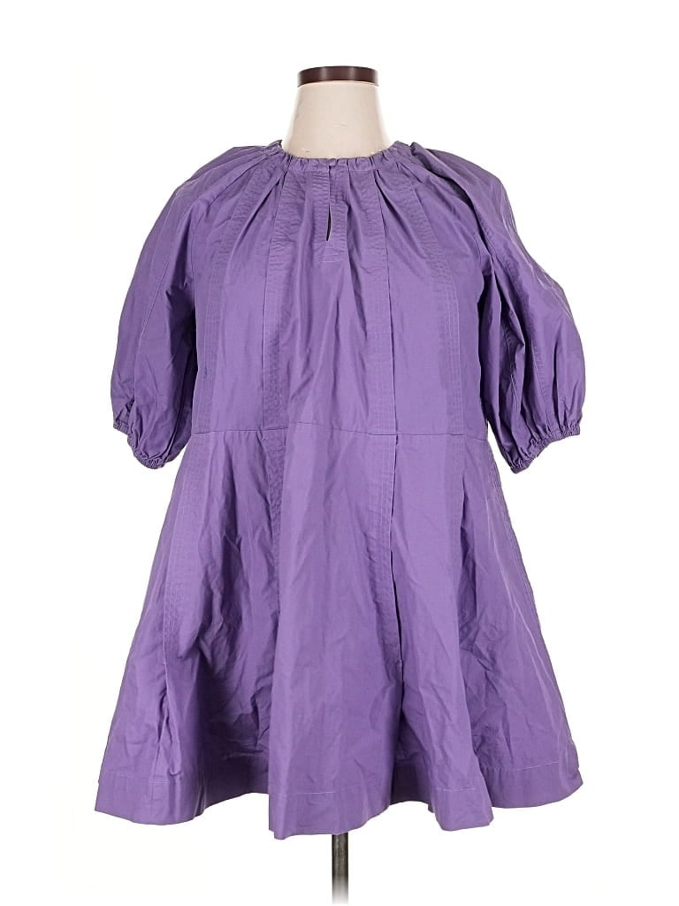 Pre-owned Caryn Lawn Casual Dress In Purple