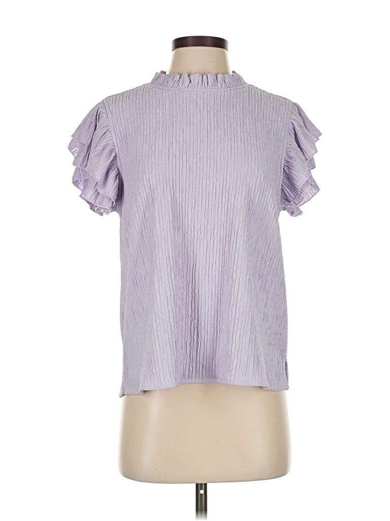 Pre-owned Jodifl Short Sleeve Blouse In Purple