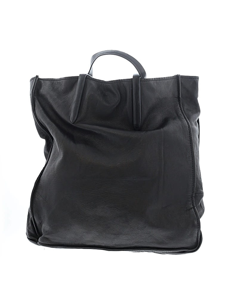 Pre-owned Theory Leather Shoulder Bag In Black