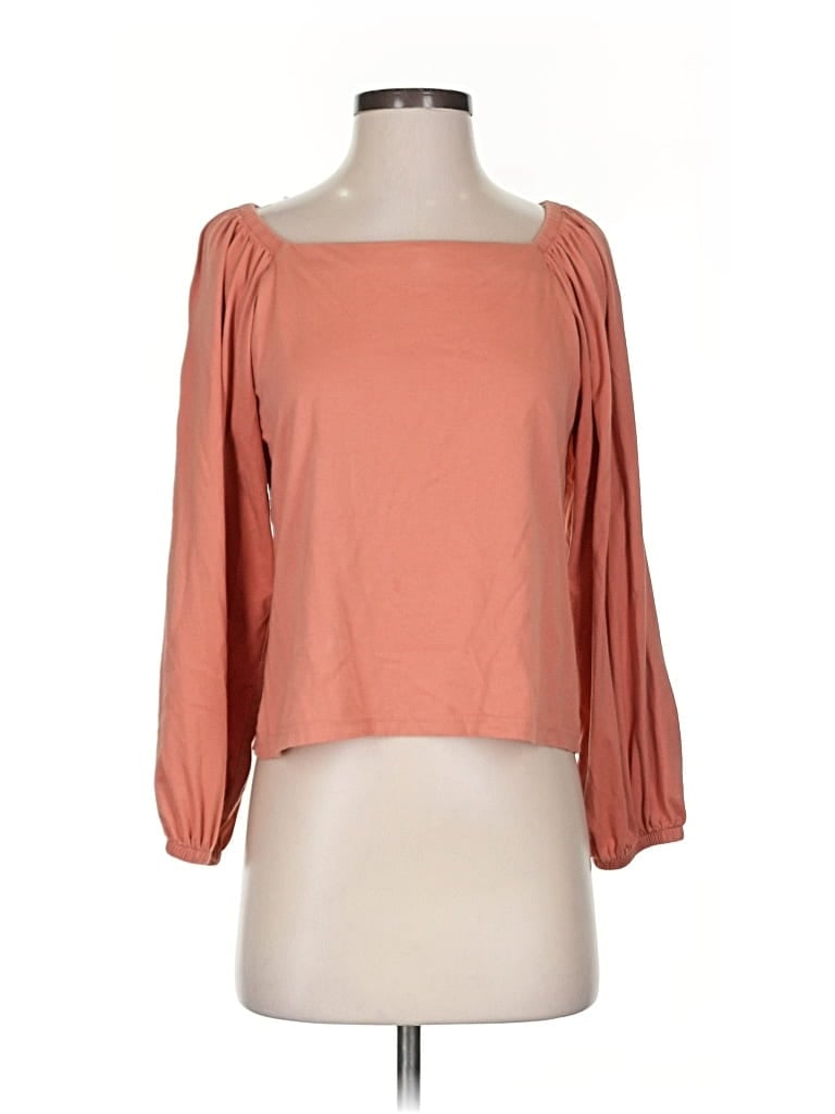 Pre-owned Banana Republic 3/4 Sleeve T-shirt In Orange