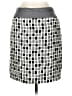 Baraschi 100% Silk Graphic Silver Silk Skirt Size 6 - photo 1