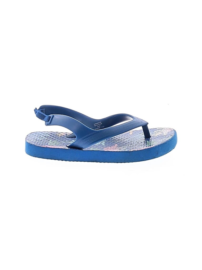 Pre-owned Assorted Brands Kids' Flip Flops In Blue