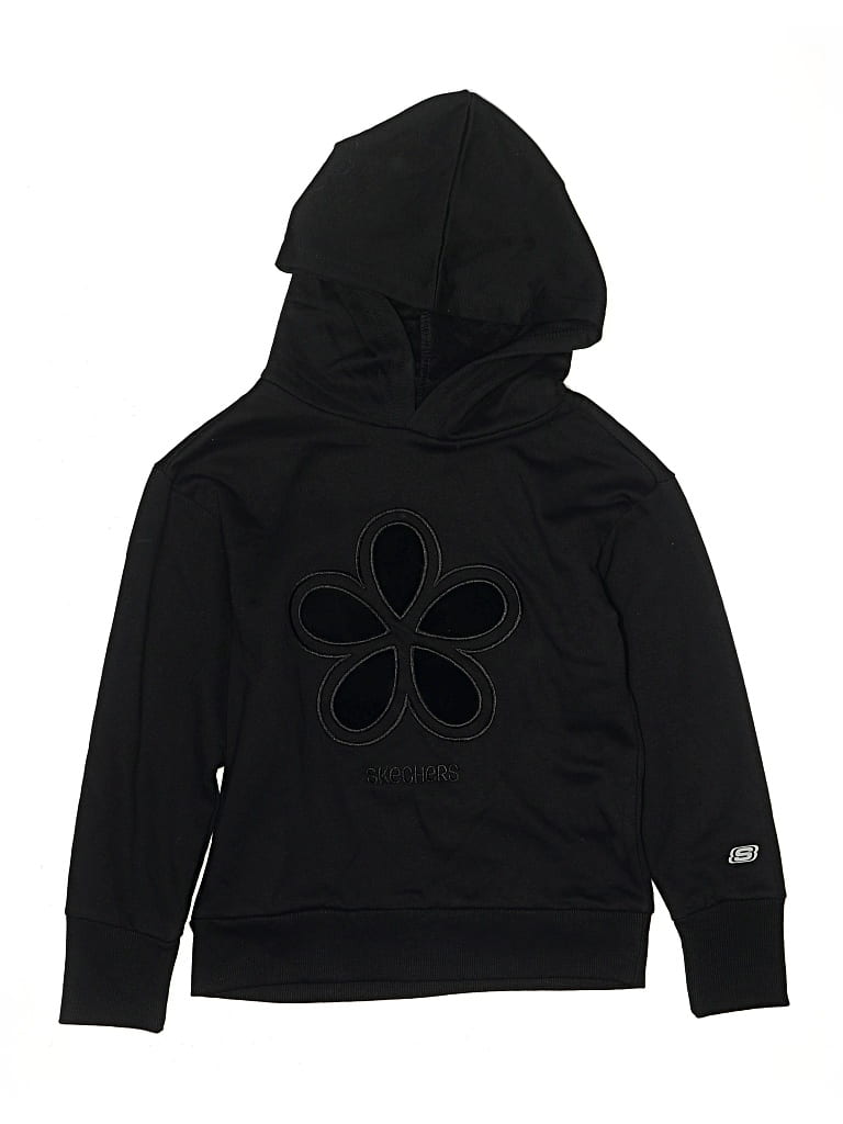 Pre-owned Skechers Kids' Pullover Hoodie In Black