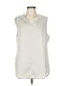 CAbi Gray Ivory Sleeveless Blouse Size L - photo 1