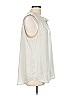 CAbi Gray Ivory Sleeveless Blouse Size L - photo 4