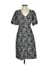 Halogen 100% Polyester Animal Print Black Casual Dress Size XXS - photo 1