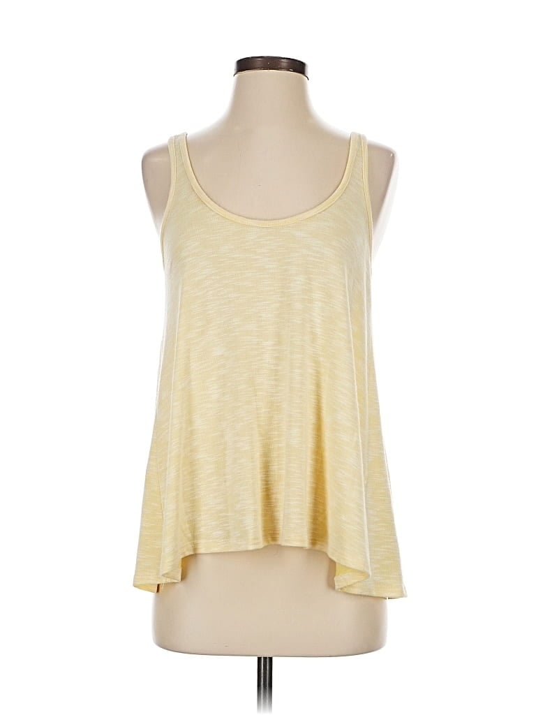 Pre-owned Karlie Tank Top Yellow Strapless Neckline Tops
