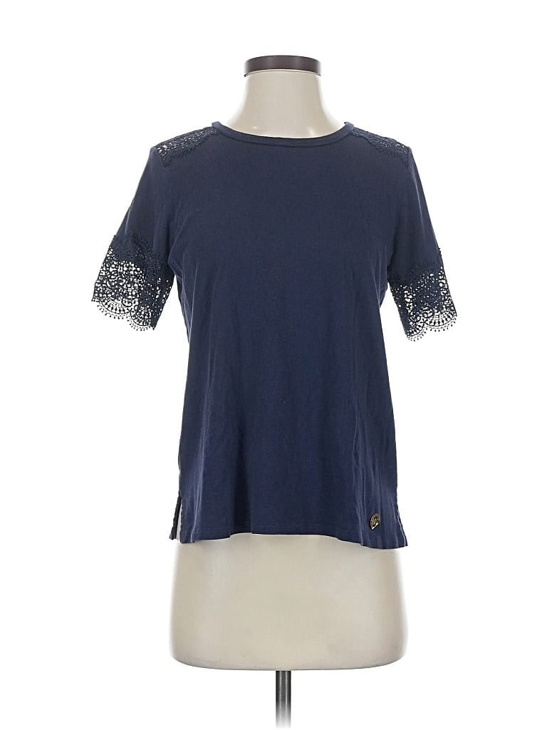 Pre-owned Michael Michael Kors Short Sleeve Top Blue Crew Neck Tops