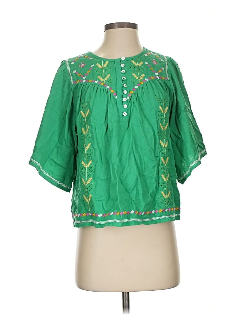 Pre-owned Ba&sh 3/4 Sleeve Blouse In Green