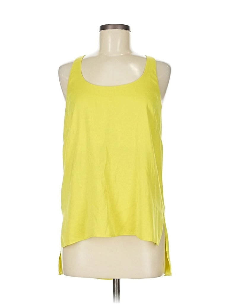 Pre-owned Bcbgmaxazria Sleeveless Top Yellow Halter Neckline Tops