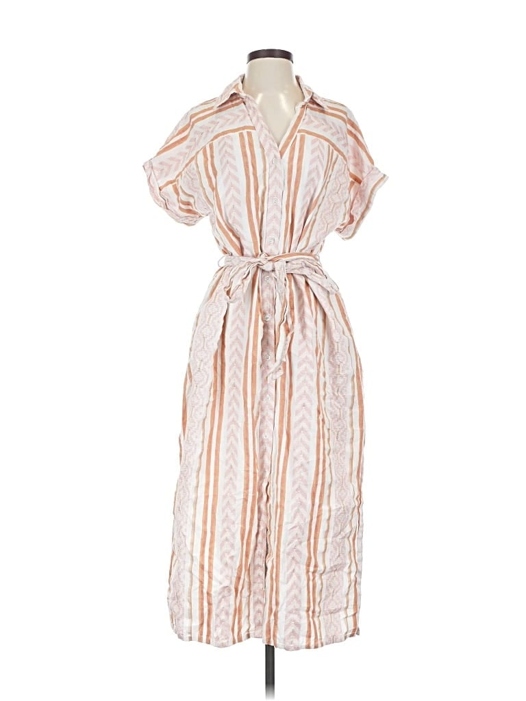 Pre-owned En Creme Casual Dress In White