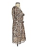 WAYF 100% Polyester Animal Print Tan Casual Dress Size S - photo 4