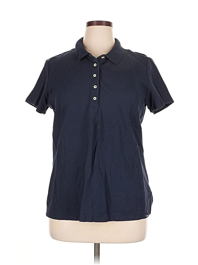 Pre-owned L.l.bean Short Sleeve Polo Shirt In Blue