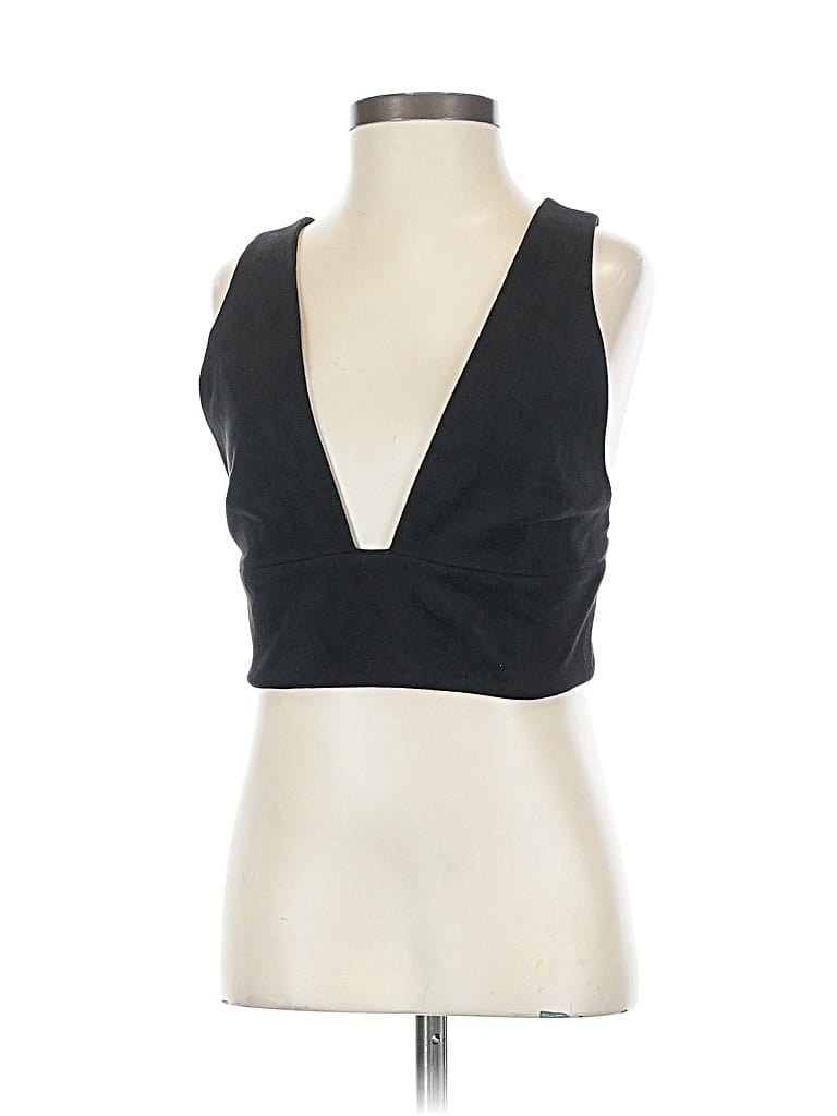 Pre-owned Wilfred Tank Top Black Plunge Neckline Tops
