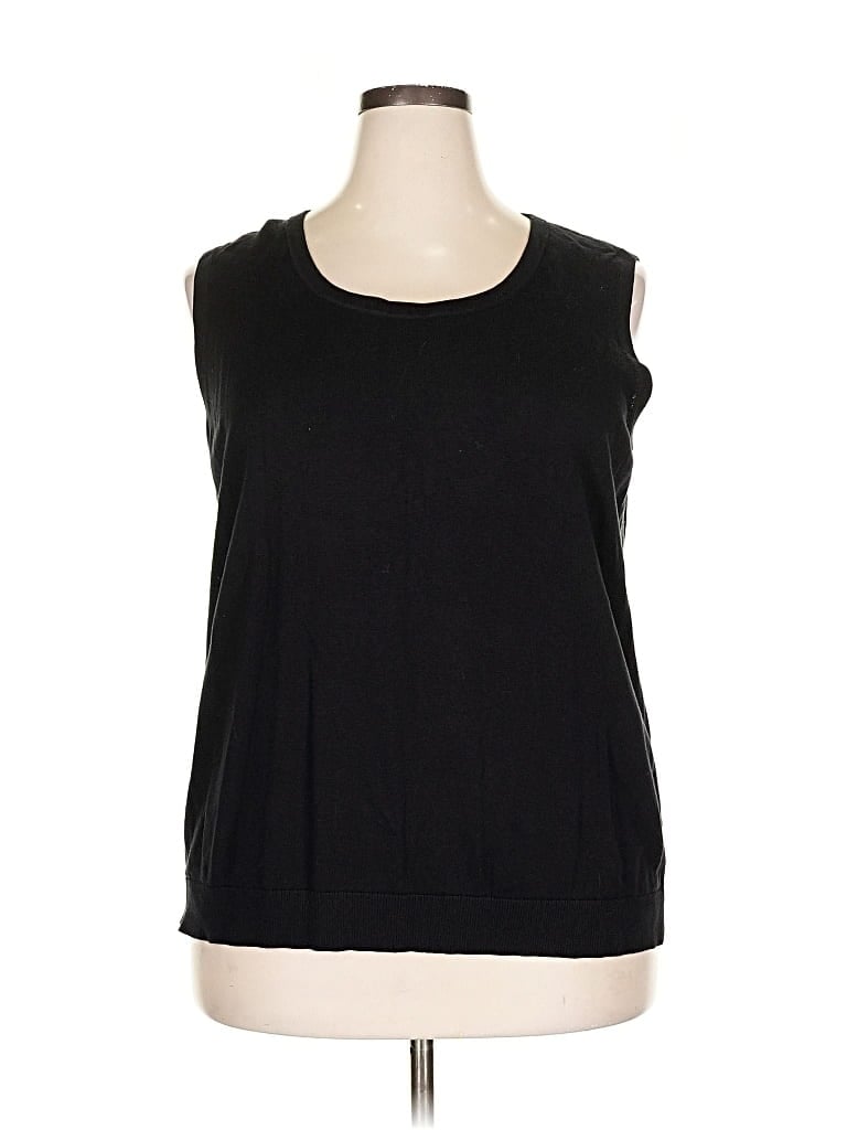 Pre-owned Talbots Outlet Sweater Vest In Black
