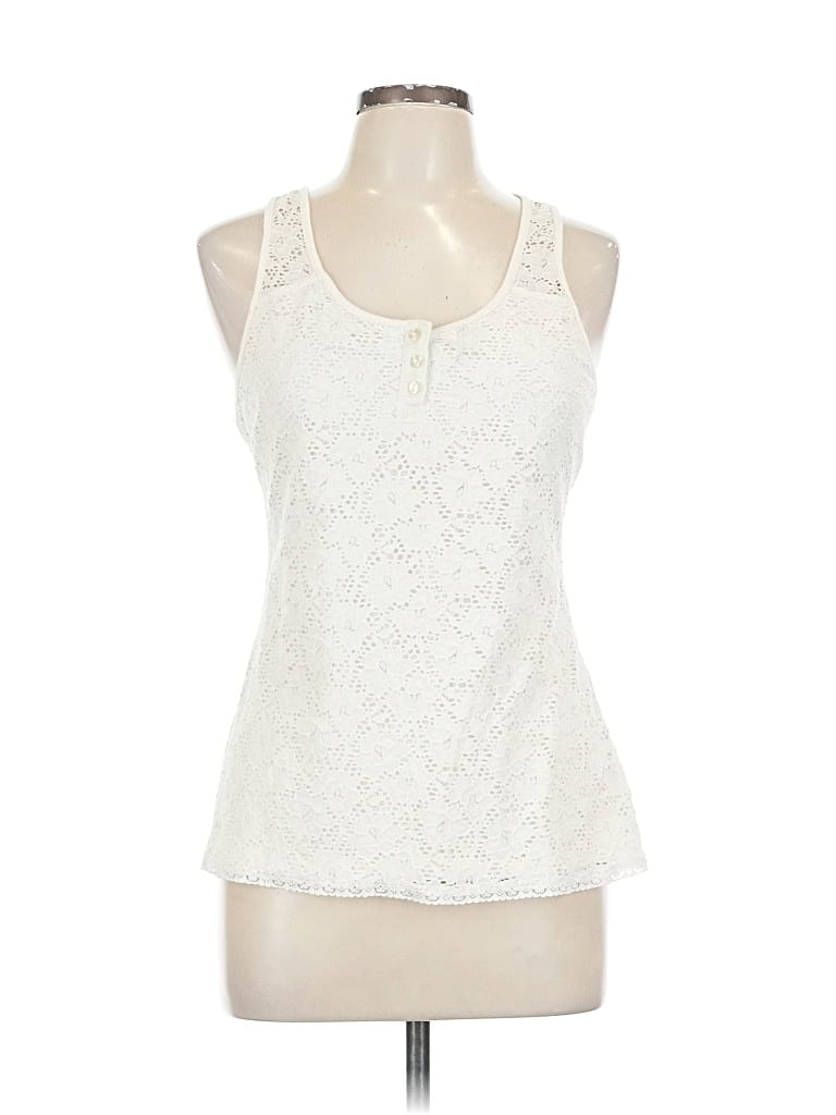 Pre-owned Active Basic Sleeveless Blouse In White
