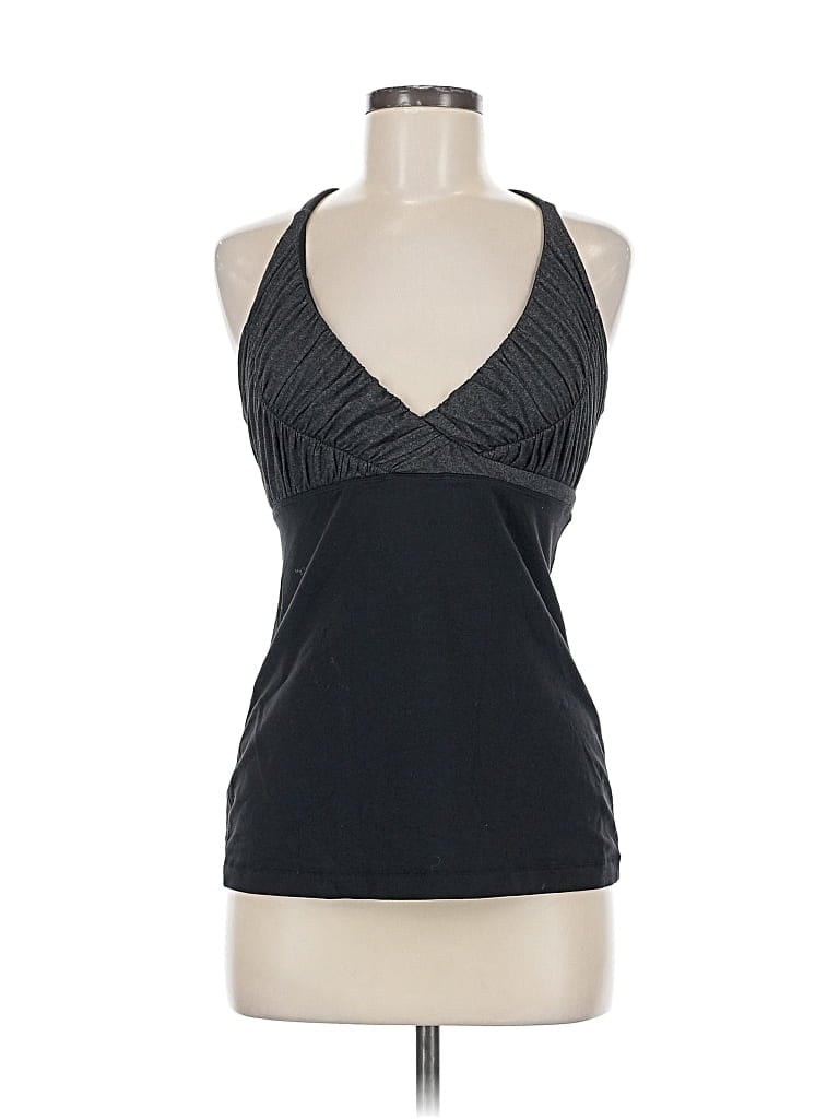 Pre-owned Lululemon Athletica Tank Top Black Halter Neckline Tops