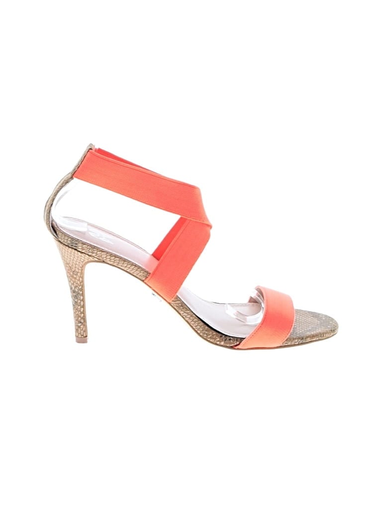 Pre-owned Assorted Brands Heels In Orange