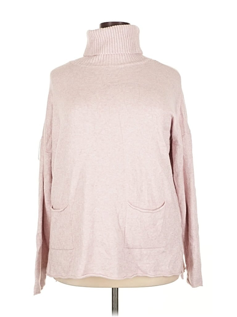 Pre-owned Style & Co Turtleneck Sweater In Pink