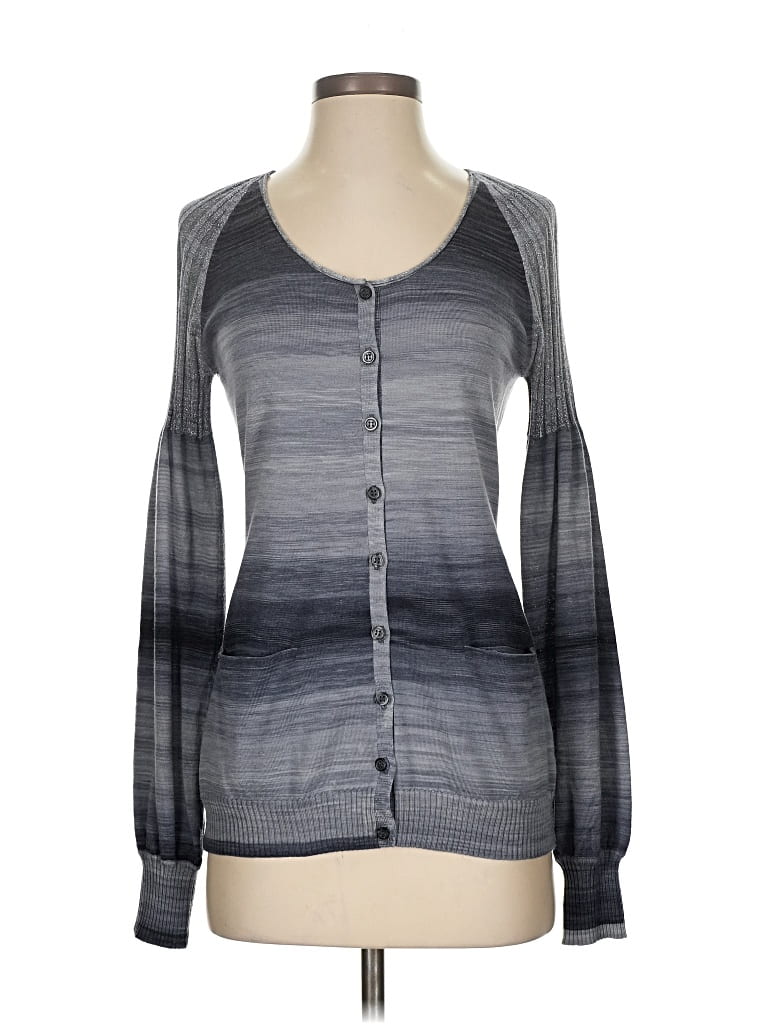 Pre-owned Elie Tahari Long Sleeve Top Gray Sweetheart Neckline Tops