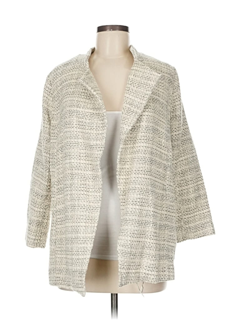 Pre-owned Banana Republic Factory Store Blazer Jacket In White