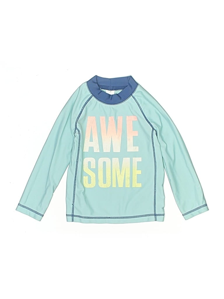 Pre-owned Carter's Kids' Rash Guard In Blue