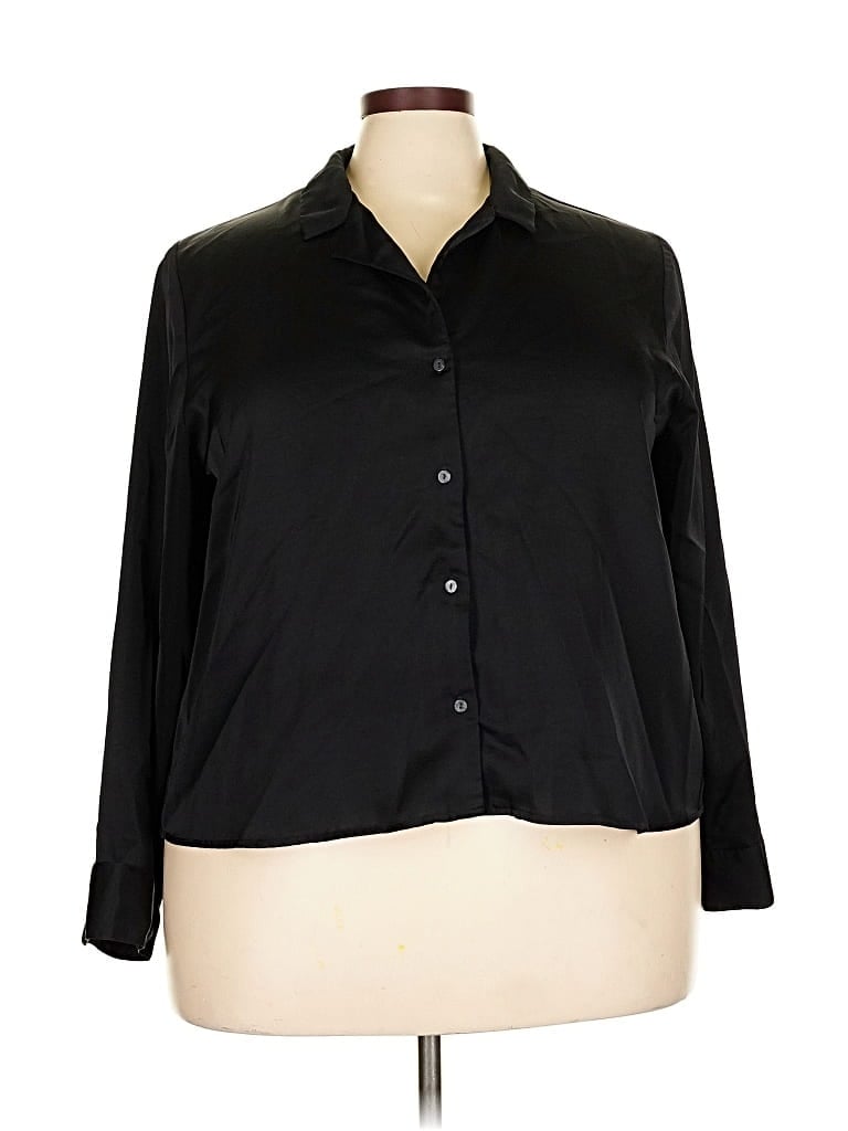 Pre-owned Old Navy 3/4 Sleeve Blouse In Black