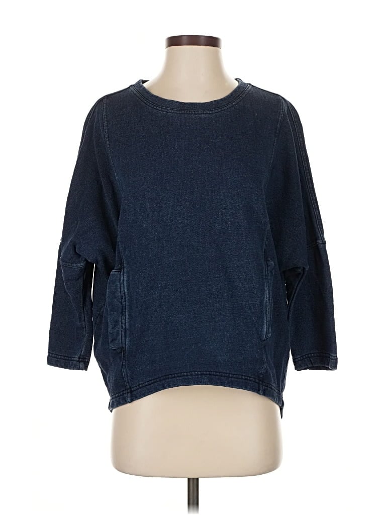 Pre-owned Forever 21 Contemporary Pullover Sweater In Blue