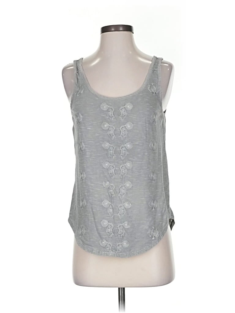 Pre-owned Lucky Brand Tank Top Silver Halter Neckline Tops