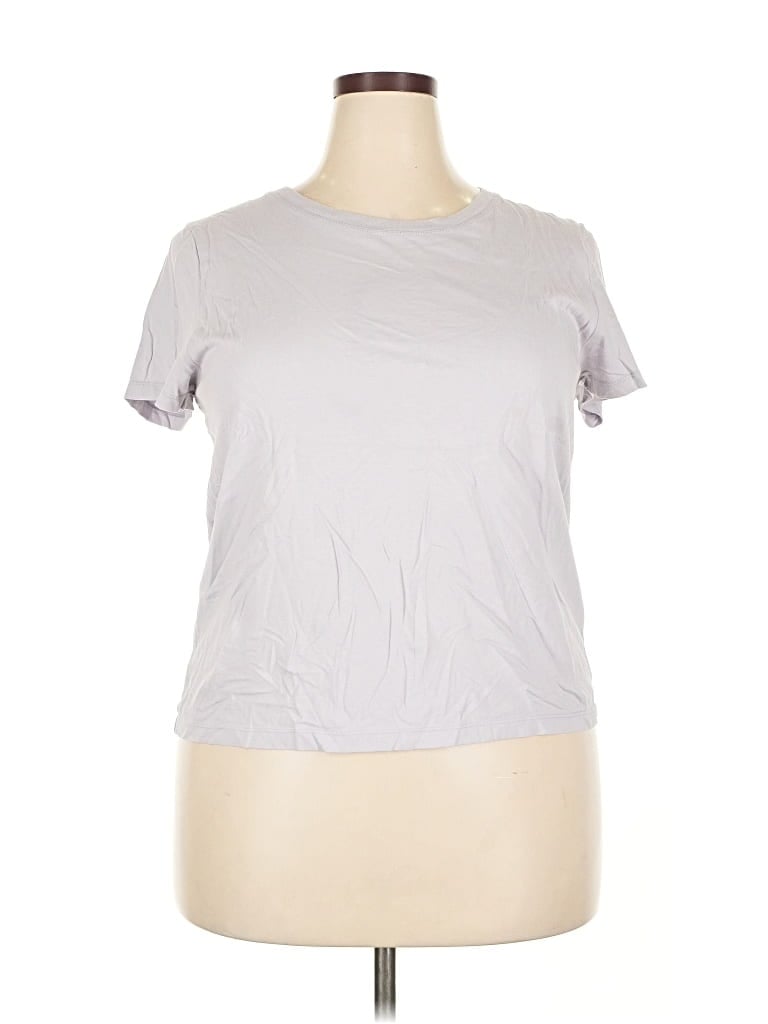 Pre-owned J.crew Factory Store Active T-shirt In Silver