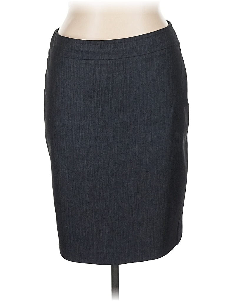 Pre-owned Jones New York Collection Formal Skirt In Gray