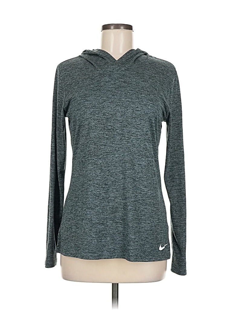 Pre-owned Nike Pullover Hoodie In Gray