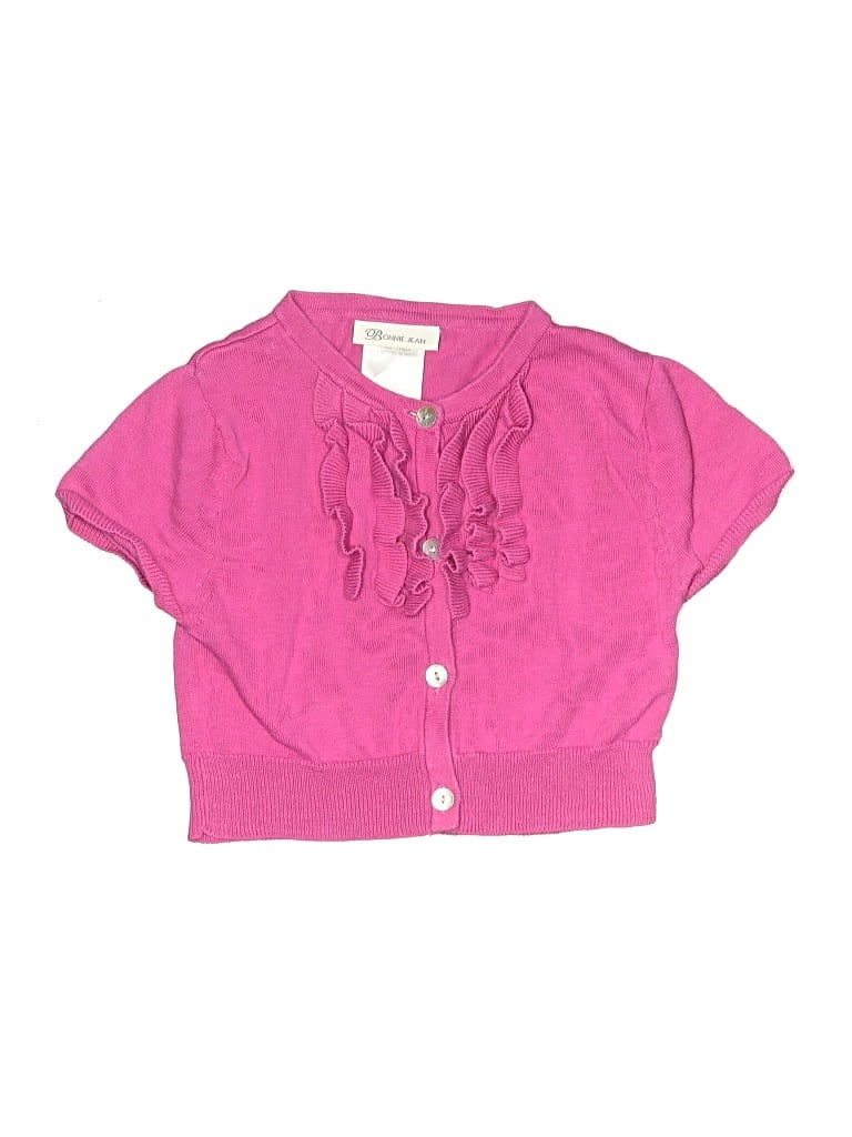 Pre-owned Bonnie Jean Kids' Cardigan Sweater In Pink