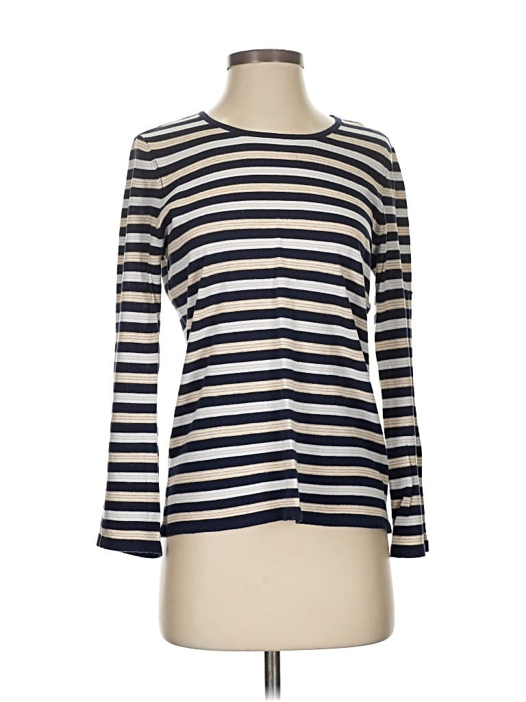 Pre-owned J. Mclaughlin 3/4 Sleeve T-shirt In Blue