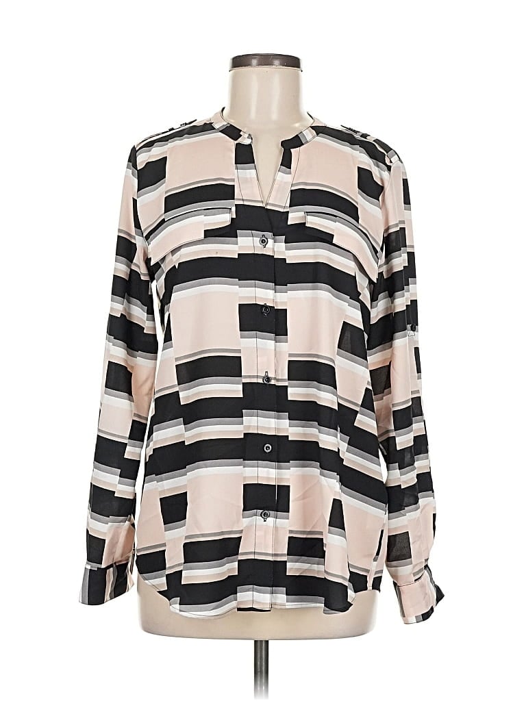 Pre-owned Calvin Klein Long Sleeve Blouse In White