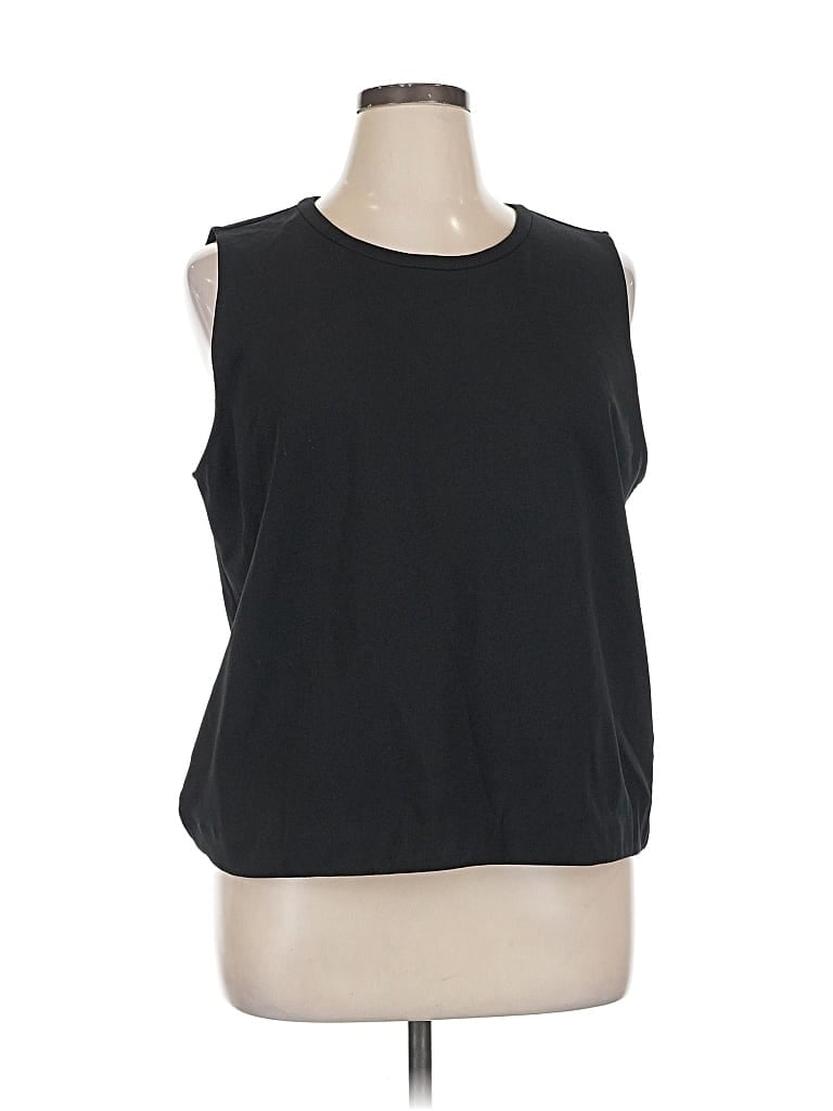 Pre-owned Ann Taylor Sleeveless Top Black Boatneck Tops