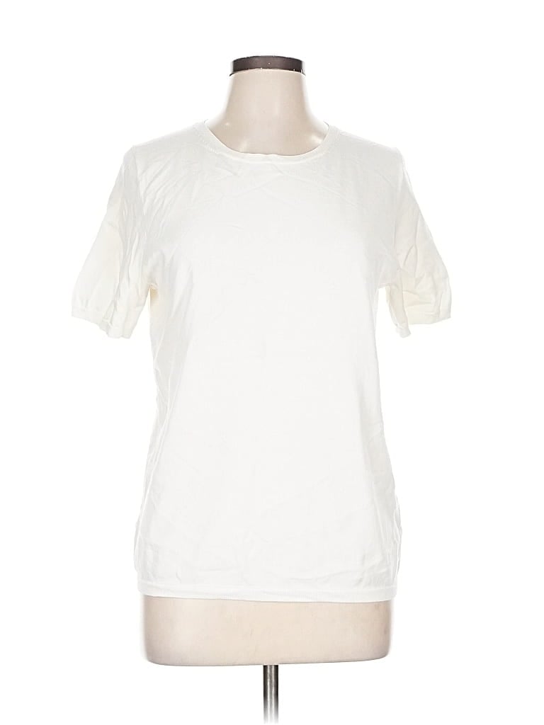 Pre-owned Ann Taylor Short Sleeve T-shirt In White