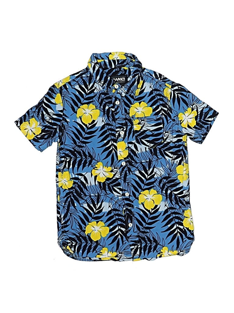 Pre-owned Tony Hawk Kids' Short Sleeve Button Down Shirt In Blue