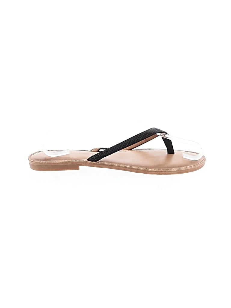Pre-owned Antonio Melani Flip Flops In Black