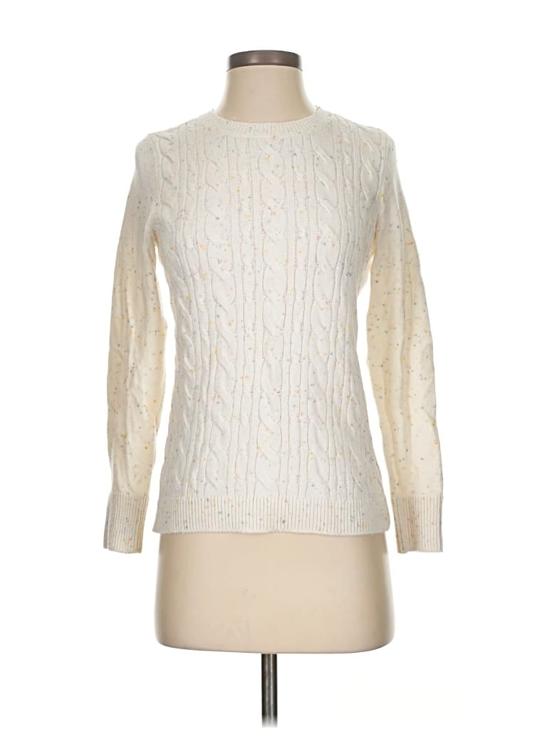 Pre-owned Talbots Pullover Sweater In White
