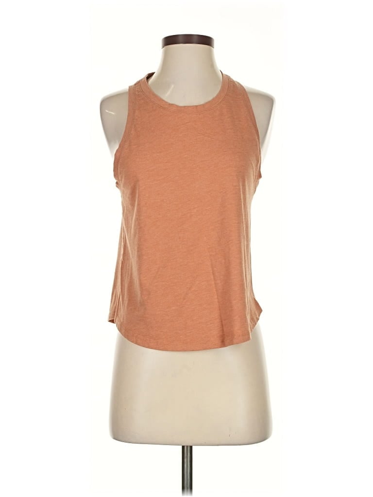 Pre-owned Eberjey Tank Top Orange Halter Neckline Tops
