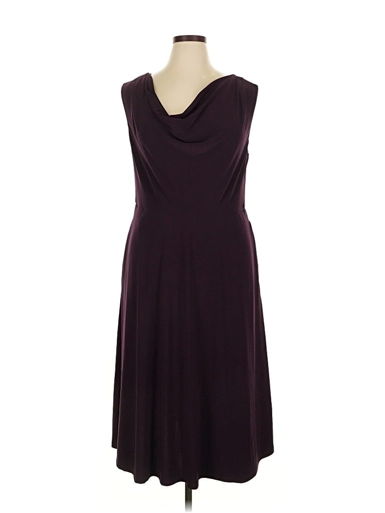 Pre-owned Nine Britton Casual Dress In Burgundy
