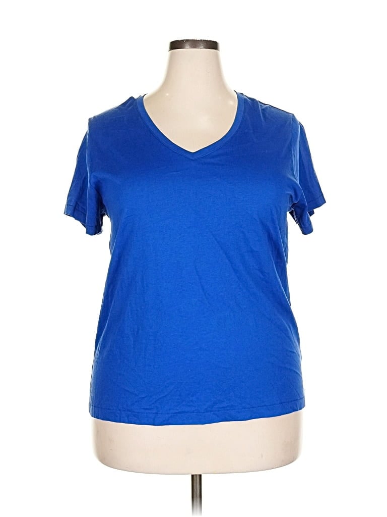 Pre-owned Uniqlo Short Sleeve T-shirt In Blue