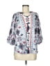 N Touch Gray 3/4 Sleeve Blouse Size M - photo 1