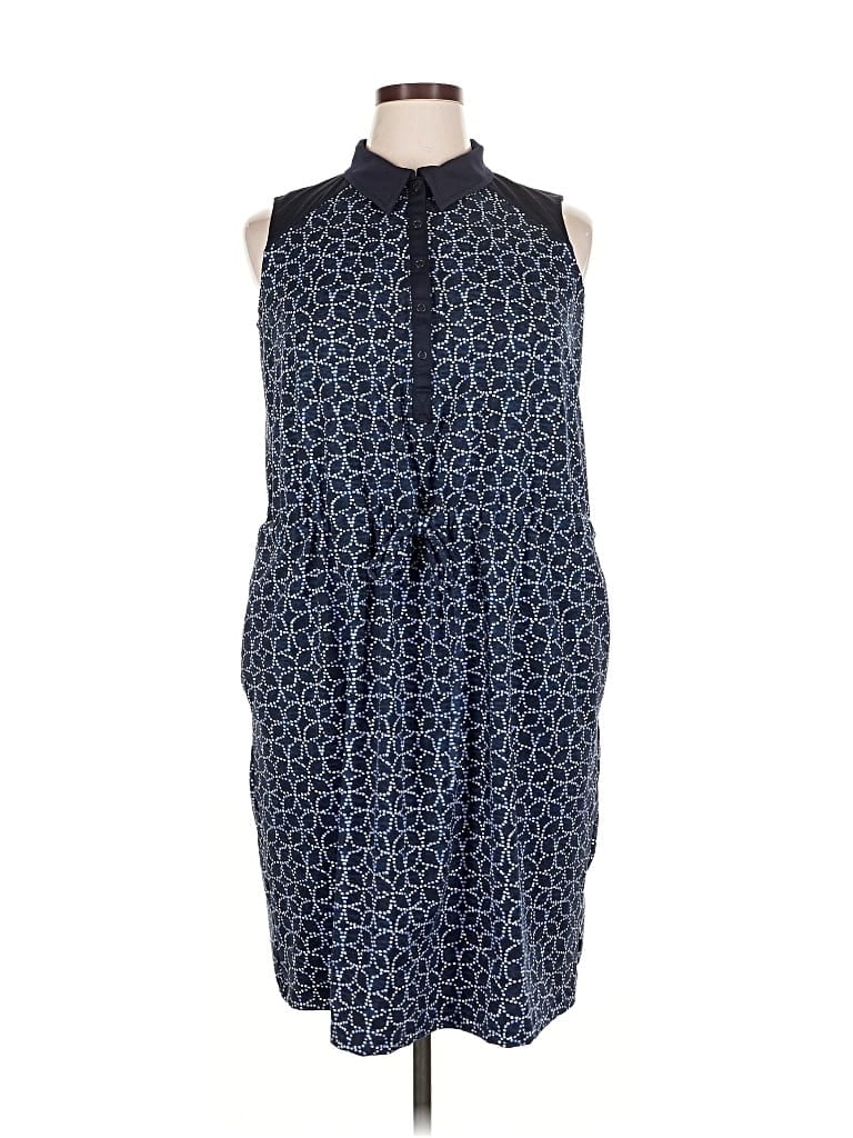 Pre-owned T By Talbots Casual Dress In Blue