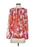Trina Turk 100% Recycled Polyester Orange Long Sleeve Blouse Size S - photo 2