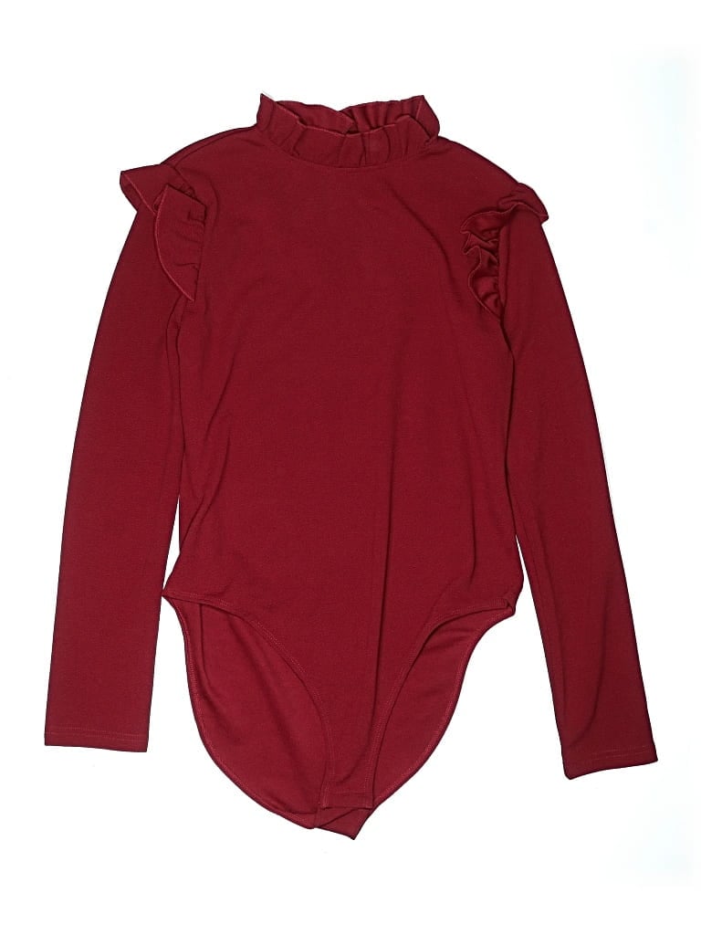 Pre-owned Shein Bodysuit In Burgundy