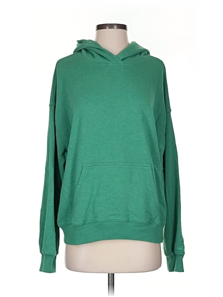 Pre-owned Hollister Pullover Hoodie In Green