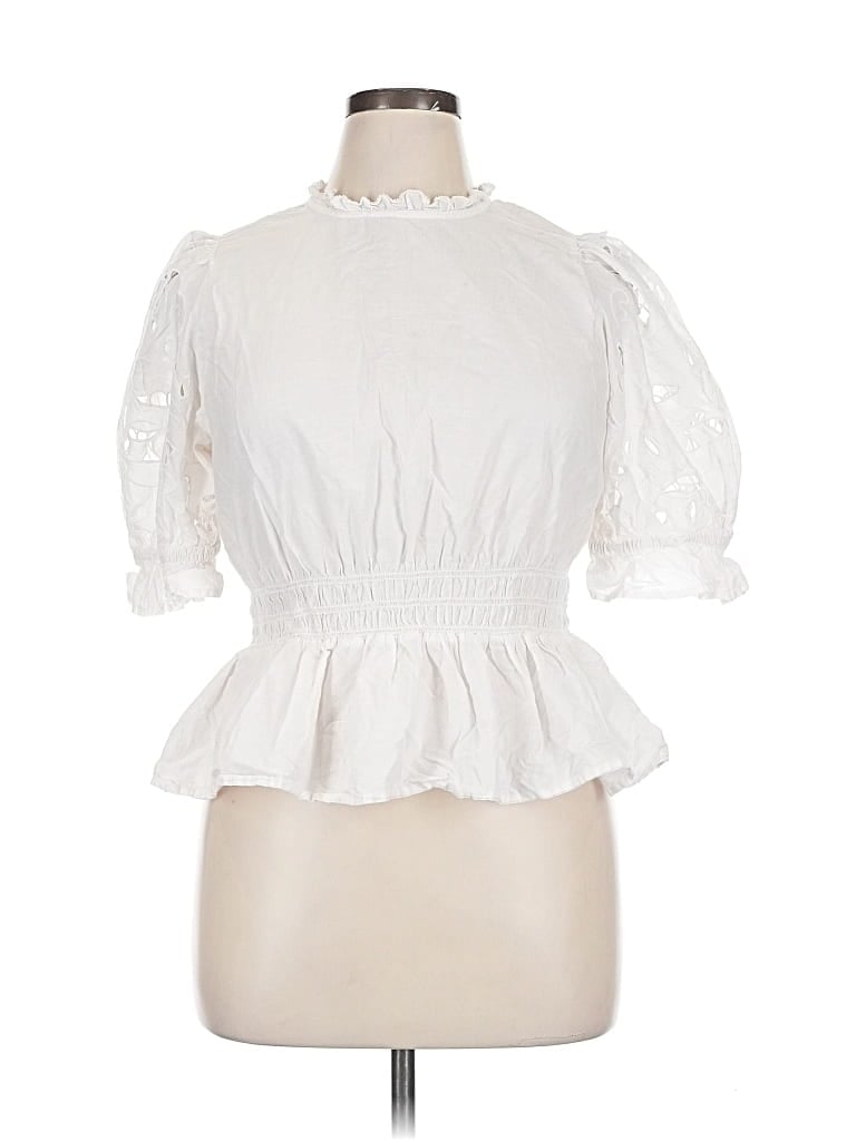 Pre-owned Universal Thread 3/4 Sleeve Blouse In White
